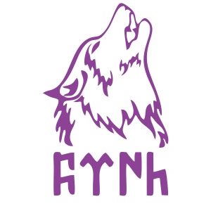 Bozkurt ve Türk Sticker 17x17 Cm Mor