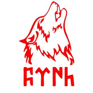 Bozkurt ve Türk Sticker 17x17 Cm Kırmızı