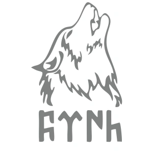 Bozkurt ve Türk Sticker 17x17 Cm Gri