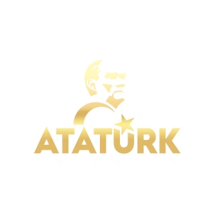 Atatürk Türk Bayrağı Sticker 17x17 Cm Gold