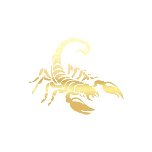 Akrep Sticker 17x17 Cm Gold