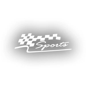 Sports Sticker 17x17 Cm Beyaz