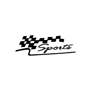 Sports Sticker 17x17 Cm Siyah
