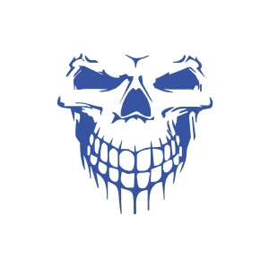 Kuru Kafa Sticker 17x17 Cm Mavi