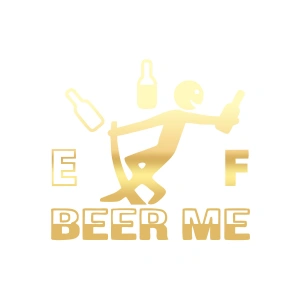 Beer Me Sticker 17x17 Cm Gold