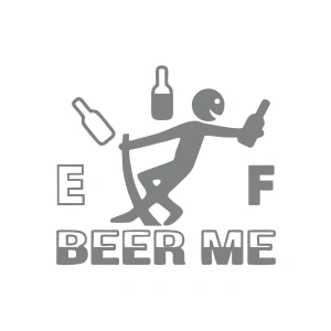 Beer Me Sticker 17x17 Cm Gri