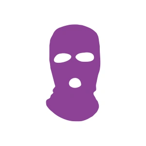 Kar Maskesi Sticker 17x17 Cm Mor