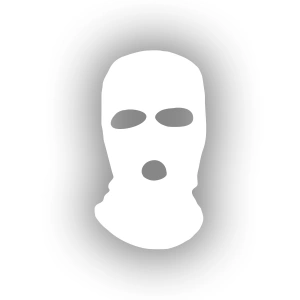 Kar Maskesi Sticker 17x17 Cm Beyaz