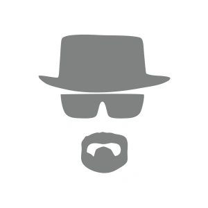 Mr. White Sticker 17x17 Cm Gri