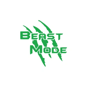 Beast Mode Sticker 17x17 Cm Yeşil