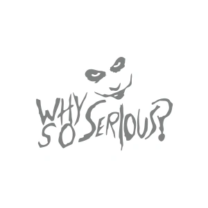 Why So Serious Sticker 17x17 Cm Gri