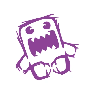 Komik Dinozor Araba Stickeri 17x17 Cm Mor