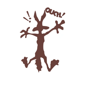 Bugs Bunny Araba Stickeri 17x17 Cm Kahverengi