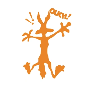 Bugs Bunny Araba Stickeri 17x17 Cm Turuncu