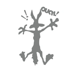 Bugs Bunny Araba Stickeri 17x17 Cm Gri