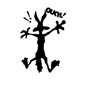 Bugs Bunny Araba Stickeri 17x17 Cm Siyah