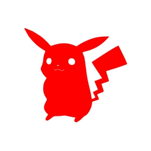 Pikachu Araba Stickeri 17x17 Cm Kırmızı