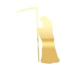 Azrail Araba Stickeri  17x17 Cm Gold