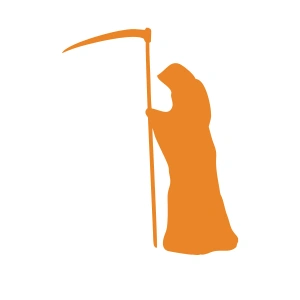 Azrail Araba Stickeri  17x17 Cm Turuncu