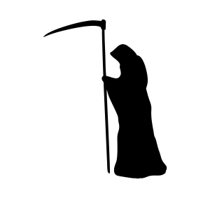 Azrail Araba Stickeri 17x17 Cm Siyah