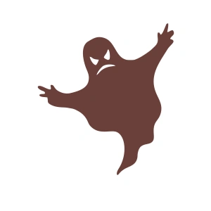 Kızgın Hayalet Araba Sticker 17x17 Cm Kahverengi