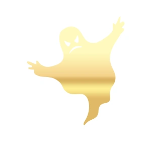 Kızgın Hayalet Araba Sticker 17x17 Cm Gold