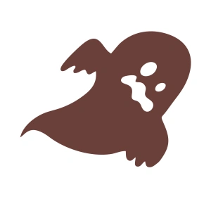 Korkan Hayalet Araba Sticker  17x17 Cm Kahverengi