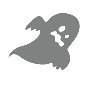 Korkan Hayalet Araba Sticker  17x17 Cm Gri