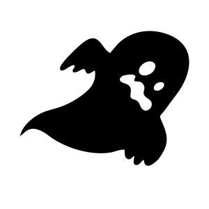 Korkan Hayalet Araba Sticker 17x17 Cm Siyah