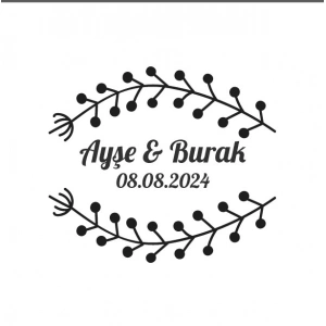 Kış Temalı Şık Dikdörtgen Etiket Kına Nişan Düğün 3x3 cm özel etiket / 50 adet sticker