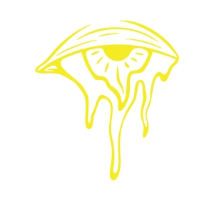 Akan Göz Araba Sticker 17x17 Cm Sarı