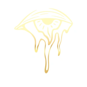 Akan Göz Araba Sticker 17x17 Cm Gold