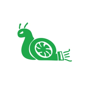 Salyangoz Araba Sticker 17x17 Cm Yeşil