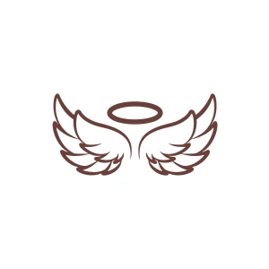 Melek Kanatları Araba Sticker 17x17 Cm Kahverengi