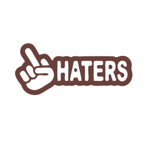 Haters Araba Sticker 17x17 Cm Kahverengi