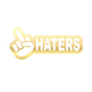 Haters Araba Sticker 17x17 Cm Gold