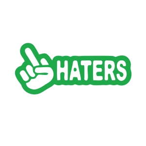 Haters Araba Sticker 17x17 Cm Yeşil