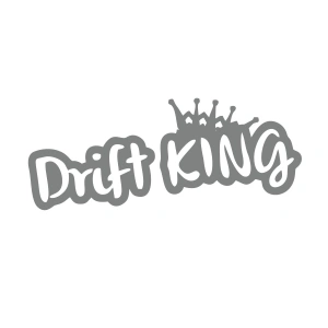 Drift King Araba Sticker 17x17 Cm Gri