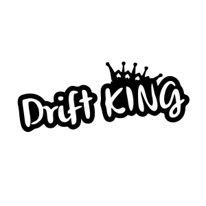Drift King Araba Sticker 17x17 Cm Siyah