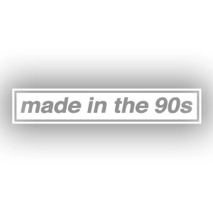 Made In the 90s Araba Stickeri 17x17 Cm Beyaz