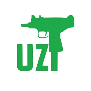 Uzi Araba Stickeri 17x17 Cm Yeşil