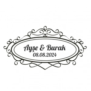 Kırmızı Meyveli Yuvarlak Çelenk Etiketi Kına Nişan Düğün 3x3 cm özel etiket / 50 adet sticker