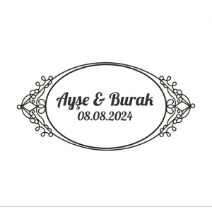 Kış Meyveli Yuvarlak Çelenk Etiketi Kına Nişan Düğün 3x3 cm özel etiket / 50 adet sticker