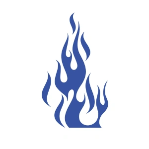 Alev Araba Stickeri 17x17 Cm Mavi