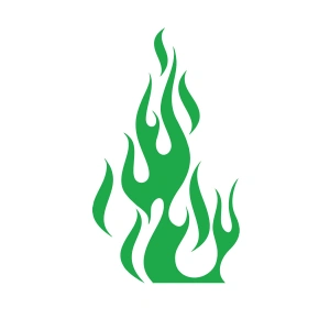 Alev Araba Stickeri 17x17 Cm Yeşil