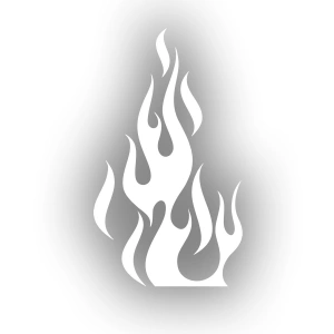 Alev Araba Stickeri 17x17 Cm Beyaz