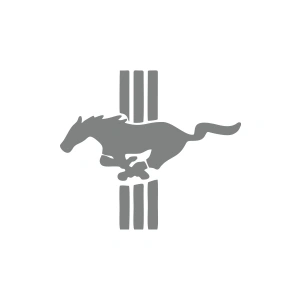 Mustang Amblemi Araba Stickeri 17x17 Cm Gri