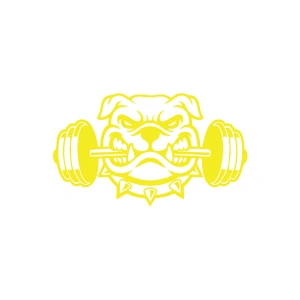 Bulldog Araba Sticker 17x17 Cm Sarı