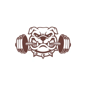 Bulldog Araba Sticker 17x17 Cm Kahverengi