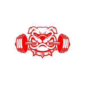 Bulldog Araba Sticker 17x17 Cm Kırmızı